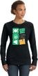 St Patricks Day Eat Drink Be Irish Ladies Crewneck Sweatshirt