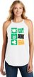 St Patricks Day Eat Drink Be Irish Ladies Tri Rocker Tank Top
