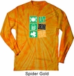 St Patricks Day Eat Drink Be Irish Long Sleeve Tie Dye Tee T-shirt