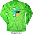 St Patricks Day Eat Drink Be Irish Long Sleeve Tie Dye Tee T-shirt