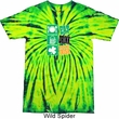 St Patricks Day Eat Drink Be Irish Wild Spider Tie Dye Tee T-shirt