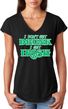 St Patricks Day I Don't Get Drunk Ladies Tri Blend V-neck