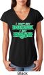 St Patricks Day I Don't Get Drunk Ladies Tri Blend V-neck