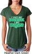 St Patricks Day I Don't Get Drunk Ladies Tri Blend V-neck