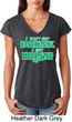 St Patricks Day I Don't Get Drunk Ladies Tri Blend V-neck