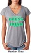 St Patricks Day I Don't Get Drunk Ladies Tri Blend V-neck