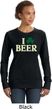 St Patricks Day I Love Beer Ladies Crewneck Sweatshirt