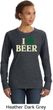 St Patricks Day I Love Beer Ladies Crewneck Sweatshirt