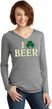 St Patricks Day I Love Beer Ladies Tri Long Sleeve Hoodie