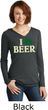 St Patricks Day I Love Beer Ladies Tri Long Sleeve Hoodie