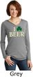 St Patricks Day I Love Beer Ladies Tri Long Sleeve Hoodie
