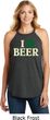 St Patricks Day I Love Beer Ladies Tri Rocker Tank Top