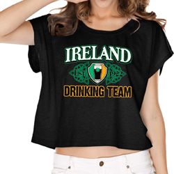 St Patricks Day Ireland Drinking Team Ladies Boxy Tee St Patricks Day Ireland Drinking Team Ladies Boxy Tee