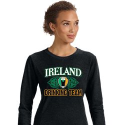 St Patricks Day Ireland Drinking Team Ladies Crewneck Sweatshirt St Patricks Day Ireland Drinking Team Ladies Crewneck Sweatshirt
