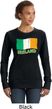 St Patricks Day Ireland Flag Ladies Crewneck Sweatshirt