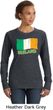 St Patricks Day Ireland Flag Ladies Crewneck Sweatshirt