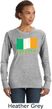 St Patricks Day Ireland Flag Ladies Crewneck Sweatshirt