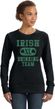 St Patricks Day Irish Drinking Team Ladies Crewneck Sweatshirt