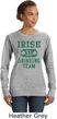 St Patricks Day Irish Drinking Team Ladies Crewneck Sweatshirt