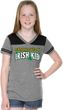 St Patricks Day Irish Kid Girls Football Tee
