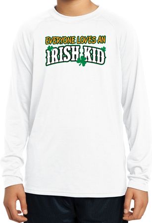 St Patricks Day Irish Kid Youth Dry Wicking Long Sleeve