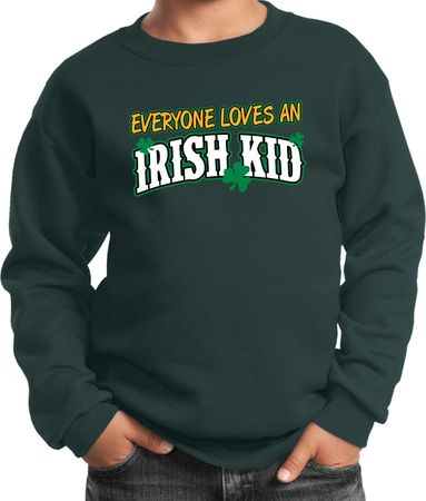 St Patricks Day Irish Kid Youth Sweatshirt