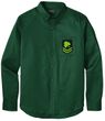 Men's IRISH MILITARY PATCH Twill Shirt with Pocket - Dark Green