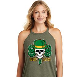 St Patricks Day Irish Pride Ladies Tri Rocker Tank Top
