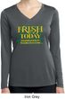 St Patricks Day Irish Today Hungover Ladies Dry Wicking Long Sleeve