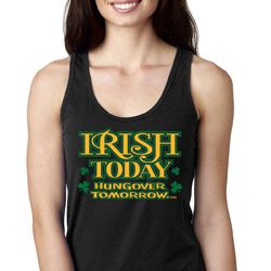 St Patricks Day Irish Today Hungover Ladies Ideal Tank Top