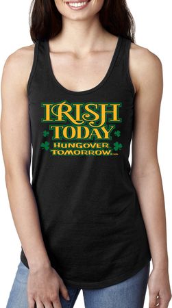 St Patricks Day Irish Today Hungover Ladies Ideal Tank Top