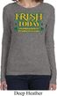 St Patricks Day Irish Today Hungover Ladies Long Sleeve