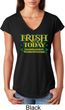 St Patricks Day Irish Today Hungover Ladies Tri Blend V-neck