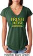St Patricks Day Irish Today Hungover Ladies Tri Blend V-neck