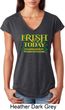 St Patricks Day Irish Today Hungover Ladies Tri Blend V-neck