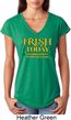 St Patricks Day Irish Today Hungover Ladies Tri Blend V-neck