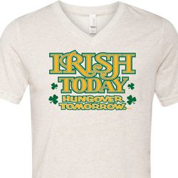 St Patricks Day Irish Today Hungover Tri Blend V-neck