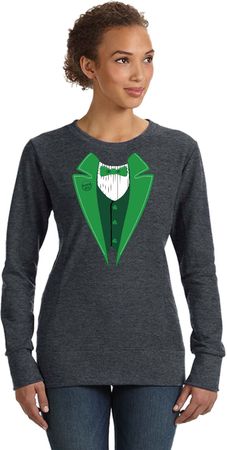St Patricks Day Irish Tuxedo Ladies Sweatshirt
