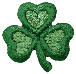 Irish Shamrock Iron-On Embroidered Applique Patch