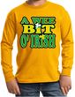 St Patricks Day Kids Shirt A Wee Bit Irish Long Sleeve Tee T-Shirt