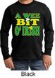 St Patricks Day Kids Shirt A Wee Bit Irish Long Sleeve Tee T-Shirt