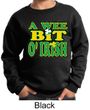 St Patricks Day Kids Sweatshirt A Wee Bit Irish Sweat Shirt