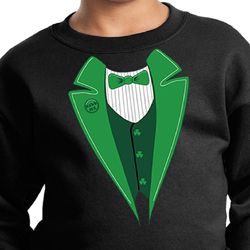 St Patricks Day Kids Sweatshirt Irish Tuxedo Sweat Shirt