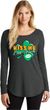 St Patricks Day Kiss Me I'm Irish Ladies Tri Long Sleeve