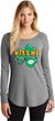 St Patricks Day Kiss Me I'm Irish Ladies Tri Long Sleeve