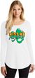 St Patricks Day Kiss Me I'm Irish Ladies Tri Long Sleeve