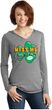 St Patricks Day Kiss Me I'm Irish Ladies Tri Long Sleeve Hoodie