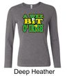 St Patricks Day Ladies Shirt A Wee Bit Irish Shamrock Long Sleeve Tee