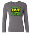 St Patricks Day Ladies Shirt A Wee Bit Irish Shamrock Long Sleeve Tee