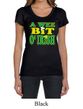 St Patricks Day Ladies Shirt A Wee Bit Irish Shamrock Scoop Neck Tee